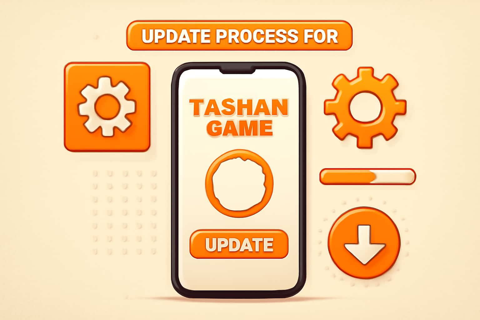 Informational graphic about the update process for Tashan Game